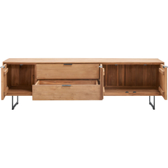 Tv-meubel Aska (195 Cm) teak naturel brushed