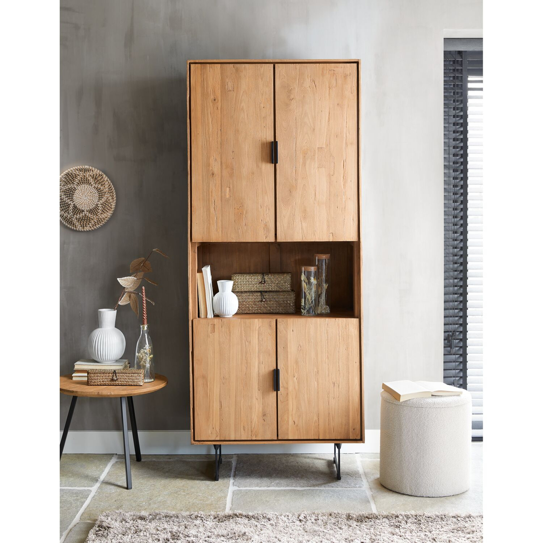 Boekenkast Aska (80 Cm) teak naturel brushed