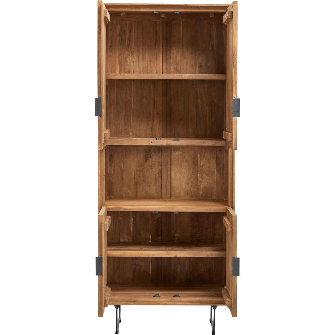 Boekenkast Aska (80 Cm) teak naturel brushed