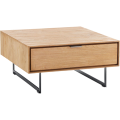 Salontafel Aska 80x80 cm vierkant naturel brushed
