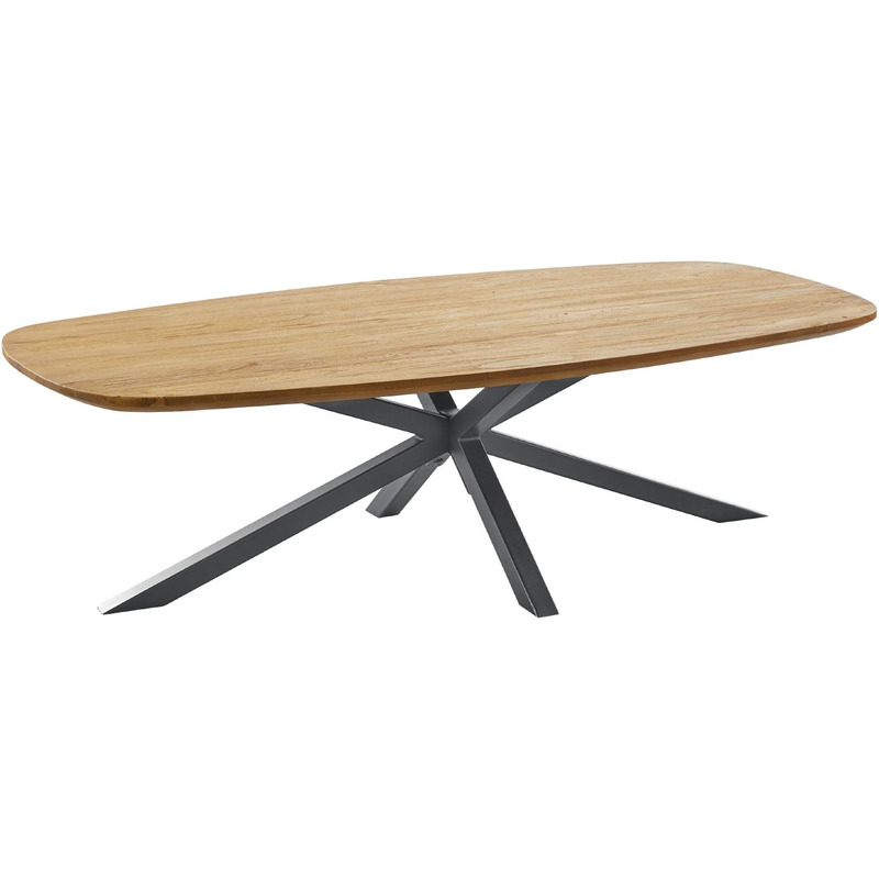 Salontafel Aska teakhout 70x140 cm Deens ovaal naturel brushed