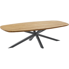 Salontafel Aska teakhout 70x140 cm Deens ovaal naturel brushed