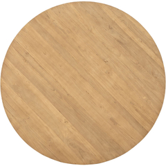 Eettafel Aska teak 150 cm rond naturel brushed