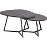 Salontafelset Locarnio 40 en 52 cm organisch zwart