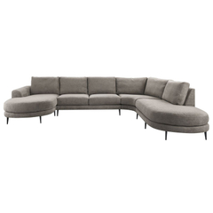 Hoekbank rechts Aziri pocket visco zitting taupe
