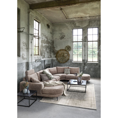 Hoekbank rechts Aziri pocket visco zitting taupe