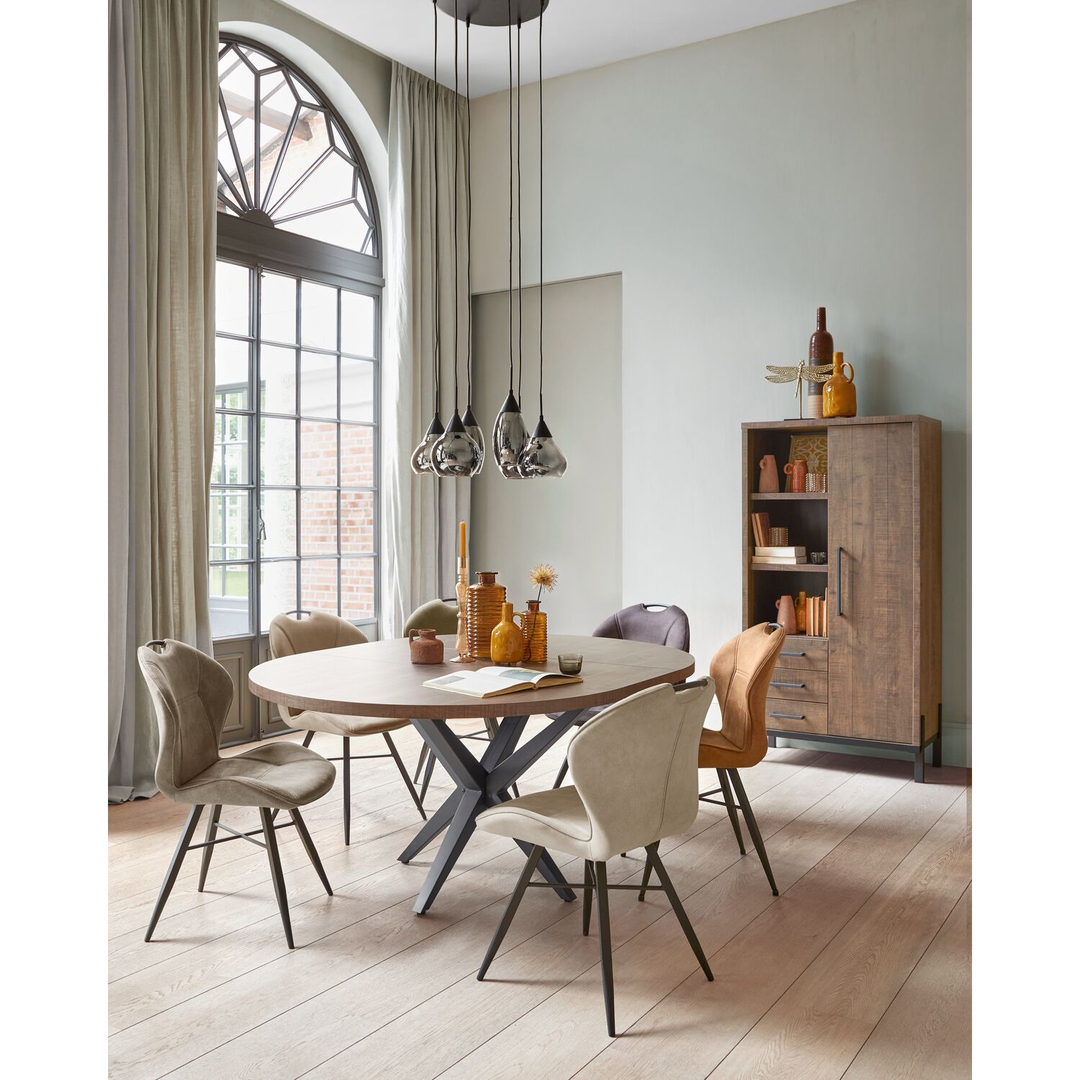 Eetkamerstoel Loana microvezel zandbeige