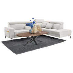 Hoekbank rechts Tusari beige premium comfort