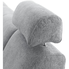 Hoekbank links Puento gerecycled polyether HR-zitting grijs