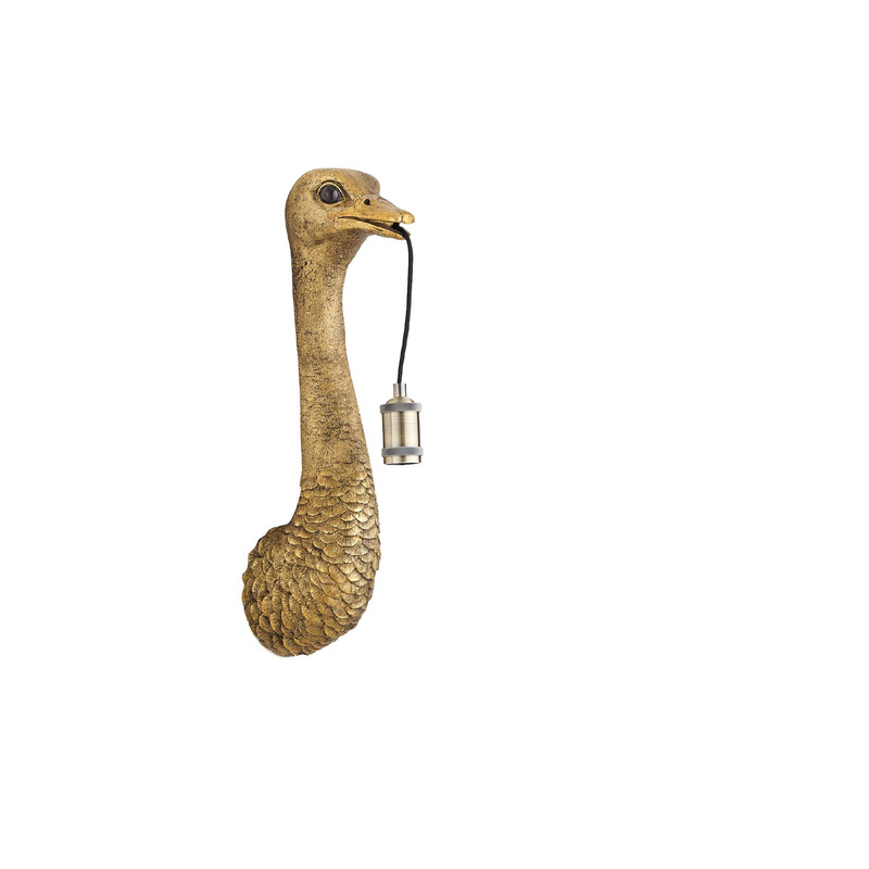 Wandlamp Mozzi struisvogel antiek brons