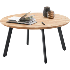 Salontafel Widnes eikenhout 80x36 cm rond