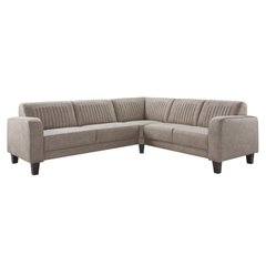 Hoekbank rechts Mills microleder taupe excellent comfort