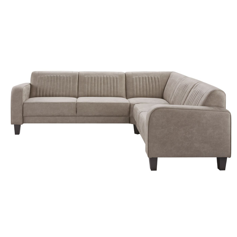 Hoekbank rechts Mills microleder taupe excellent comfort