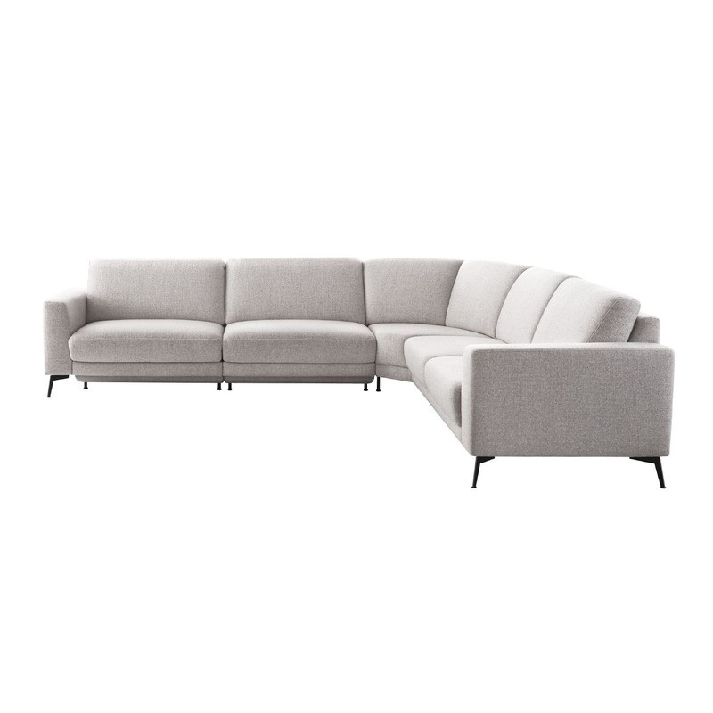 Hoekbank rechts Moscato lichtgrijs relaxfunctie exelent comfort