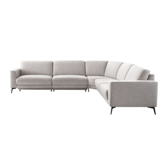 Hoekbank rechts Moscato lichtgrijs relaxfunctie exelent comfort