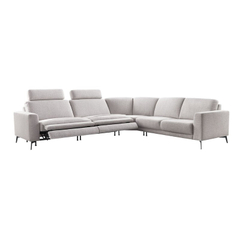 Hoekbank rechts Moscato lichtgrijs relaxfunctie exelent comfort