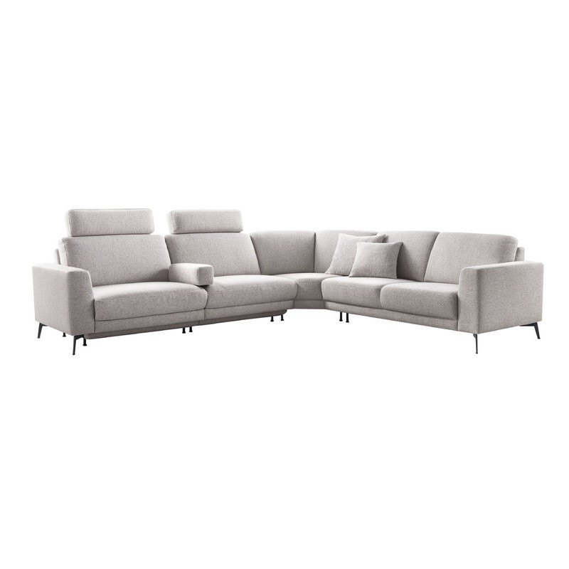 Hoekbank rechts Moscato lichtgrijs exelent comfort