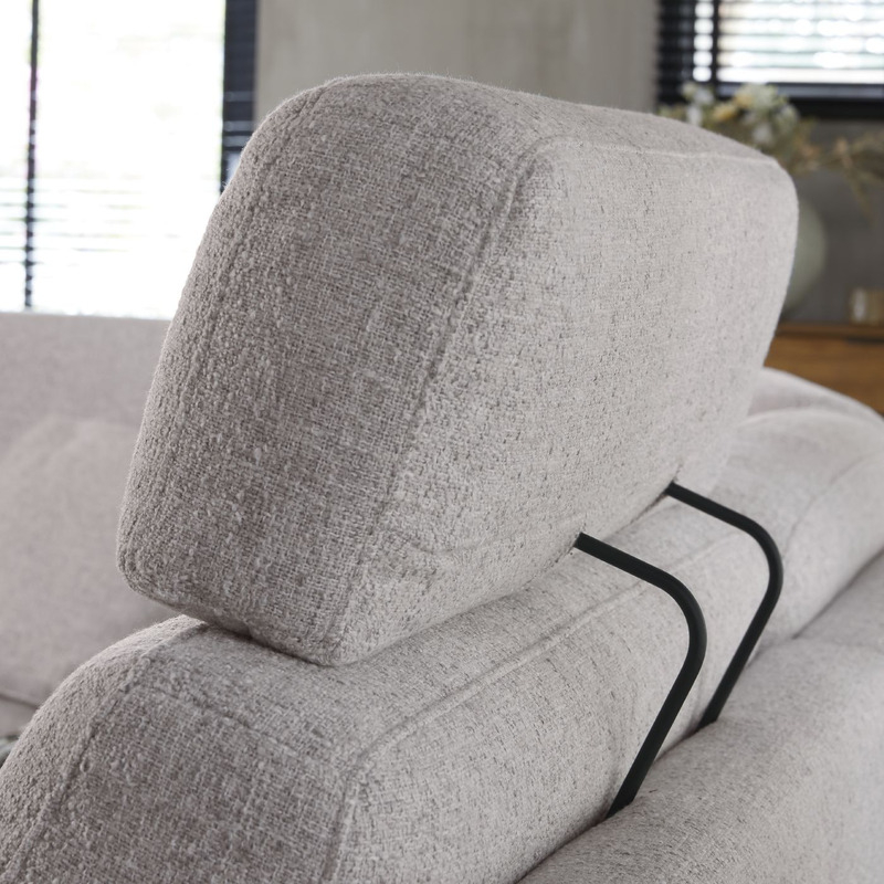 Hoekbank rechts Moscato lichtgrijs exelent comfort