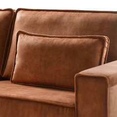 Hoekbank links Pomonte velvet bruin premium comfort