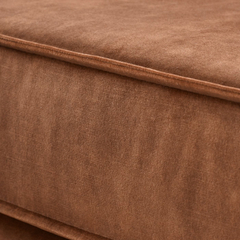 Hoekbank links Pomonte velvet bruin premium comfort
