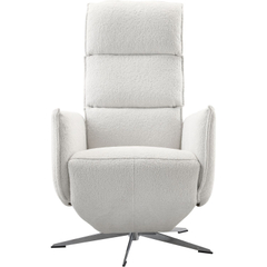 Relaxfauteuil Moio verstelbare rug en voetensteun M lichtgrijs