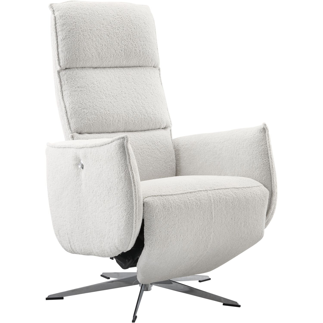 Relaxfauteuil Moio verstelbare rug en voetensteun M lichtgrijs