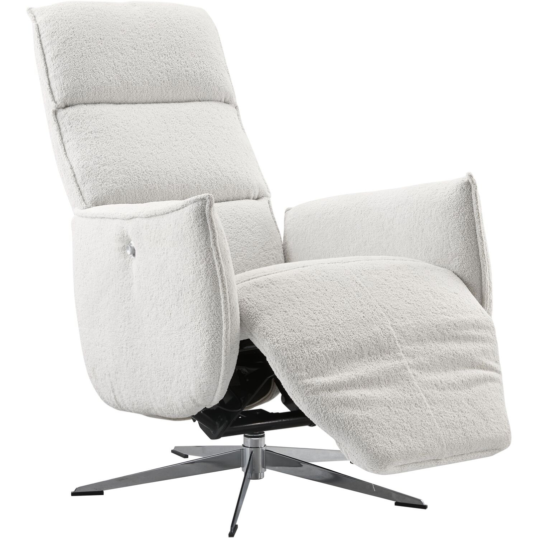 Relaxfauteuil Moio verstelbare rug en voetensteun M lichtgrijs