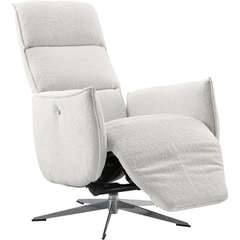 Relaxfauteuil Moio verstelbare rug en voetensteun M lichtgrijs