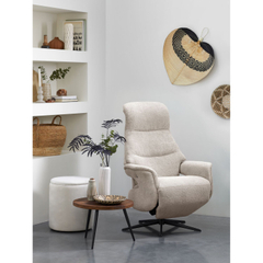 Relaxfauteuil Artizo verstelbare rug en voetensteun M beige