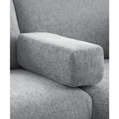 Hoekbank rechts Puento gerecycled polyether HR-zitting grijs