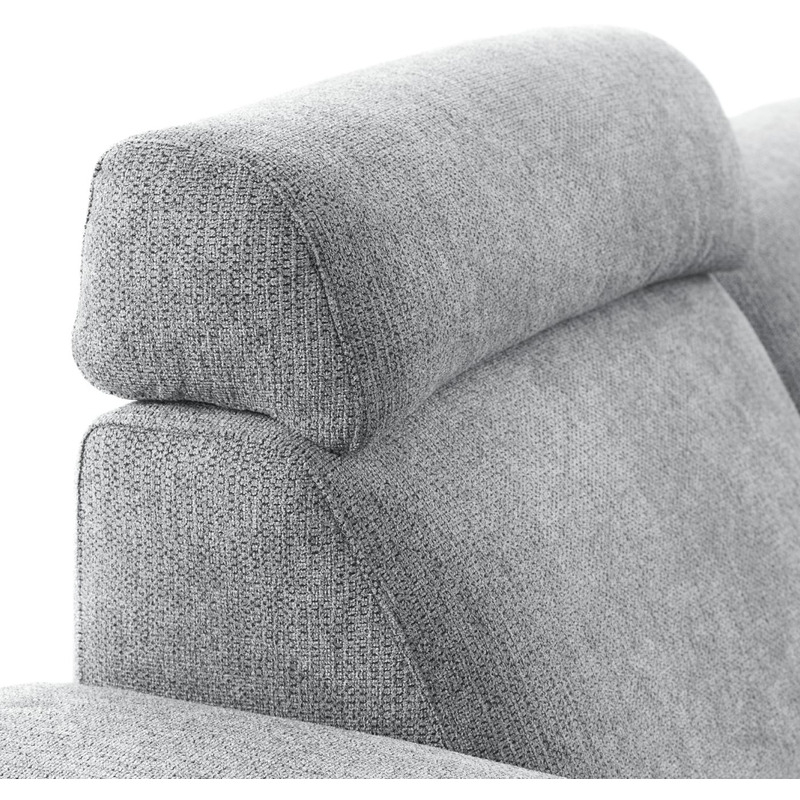 Hoekbank rechts Puento gerecycled polyether HR-zitting grijs
