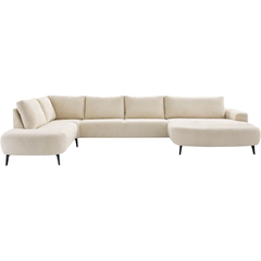 Hoekbank links Davanti HR-zitting beige