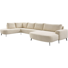 Hoekbank links Davanti HR-zitting beige