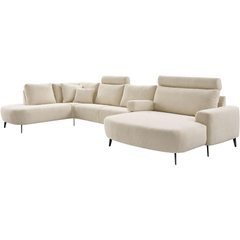 Hoekbank links Davanti HR-zitting beige
