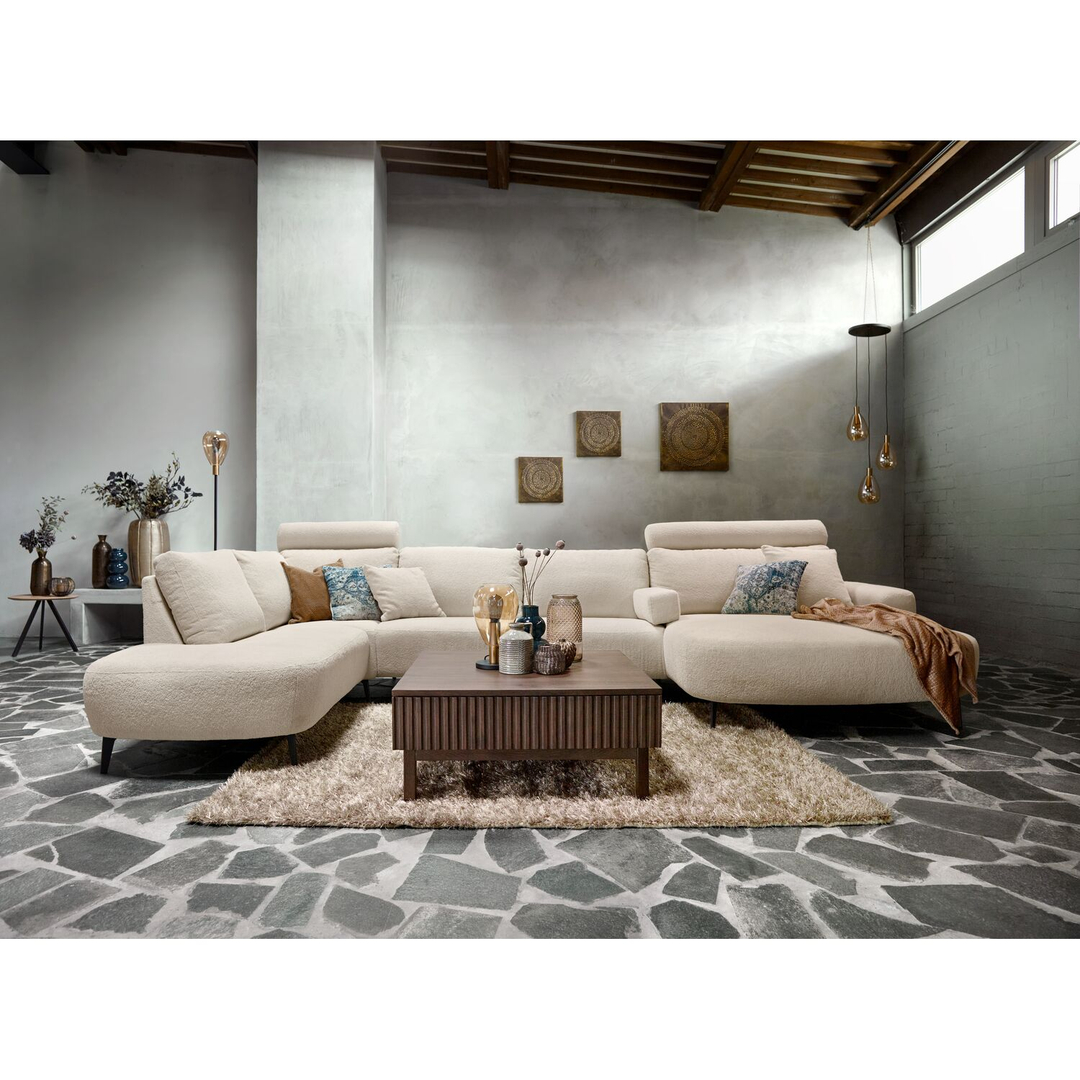Hoekbank links Davanti HR-zitting beige