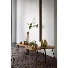 Salontafel Romaro 55 cm rond teak mix rough