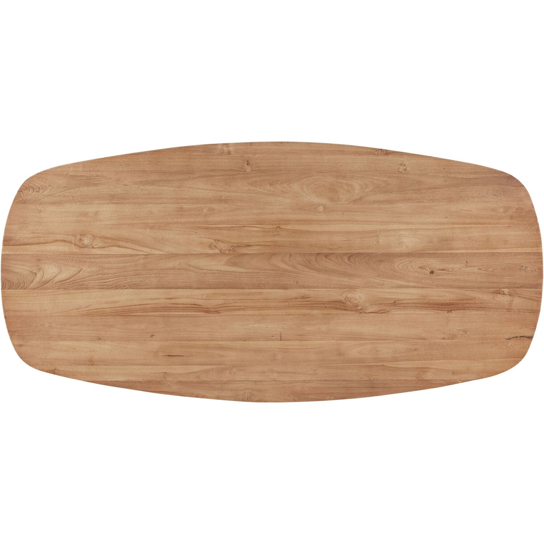 Salontafel Romaro teakhout 140x70 cm Deens ovaal mix rough