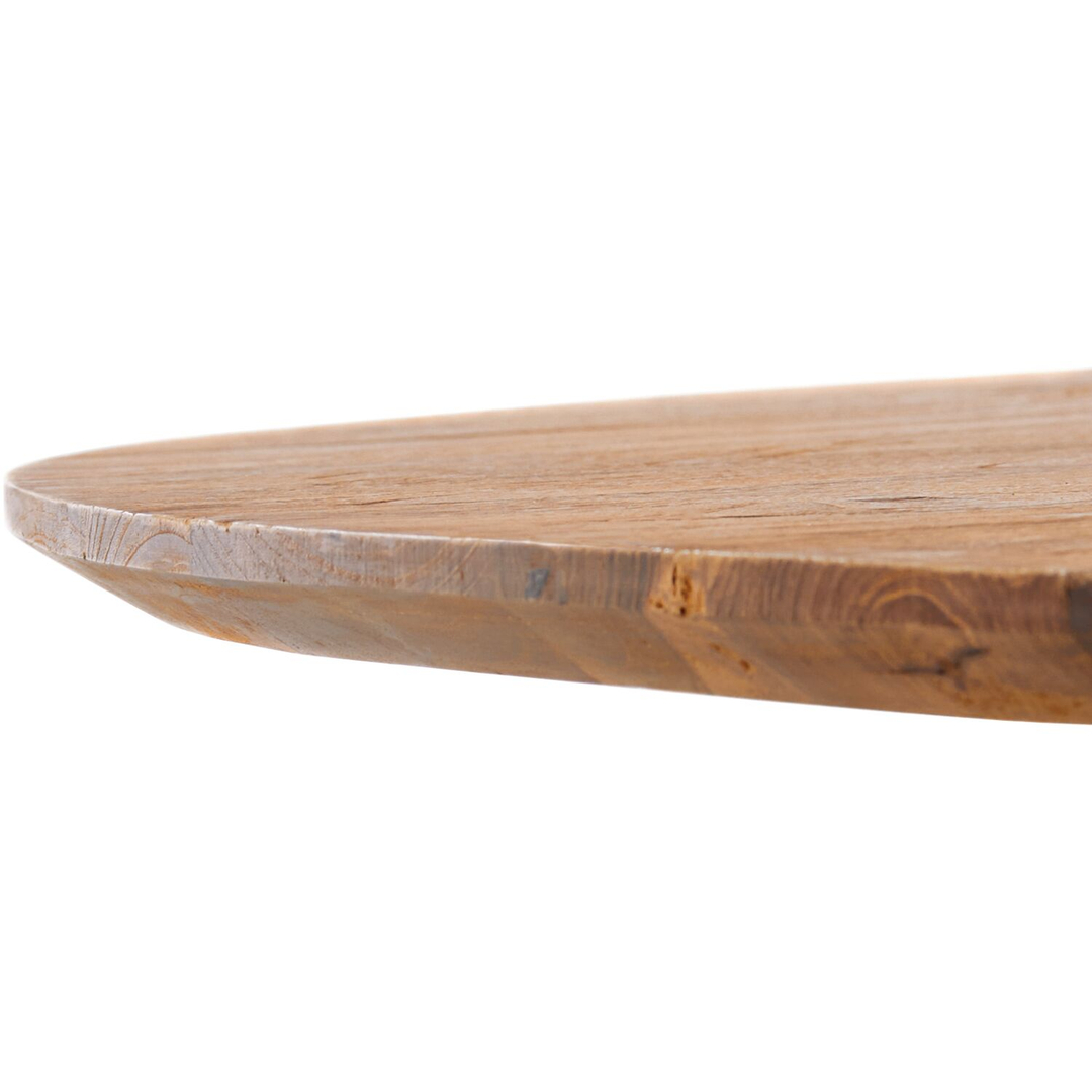 Salontafel Romaro teakhout 140x70 cm Deens ovaal mix rough