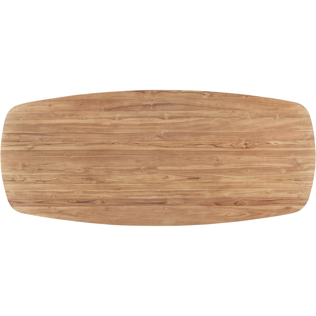 Eettafel Romaro teakhout 220x100 cm Deens ovaal mix rough