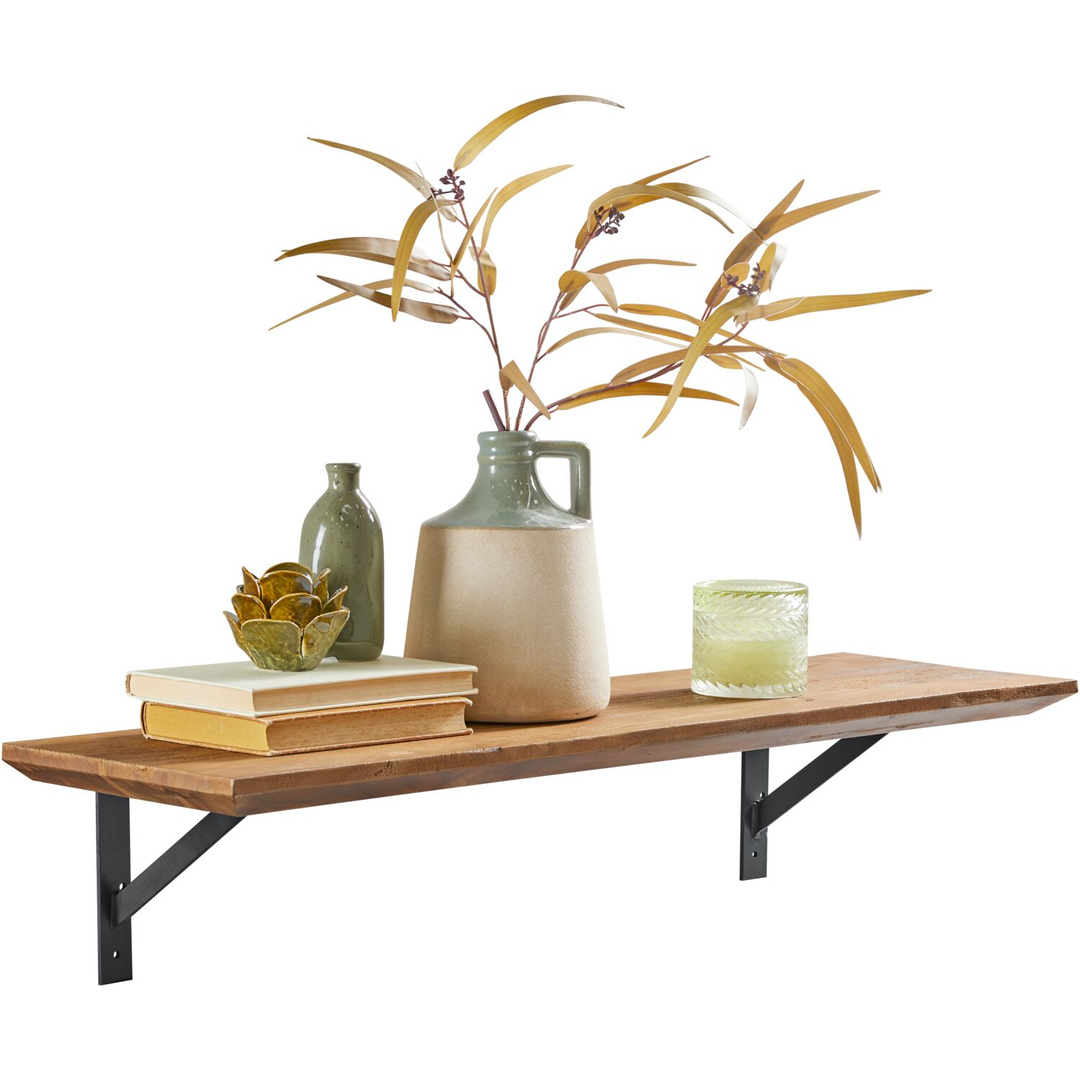 Wandplank Romaro 24x90 cm teak mix rough