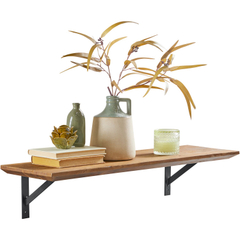 Wandplank Romaro 24x90 cm teak mix rough