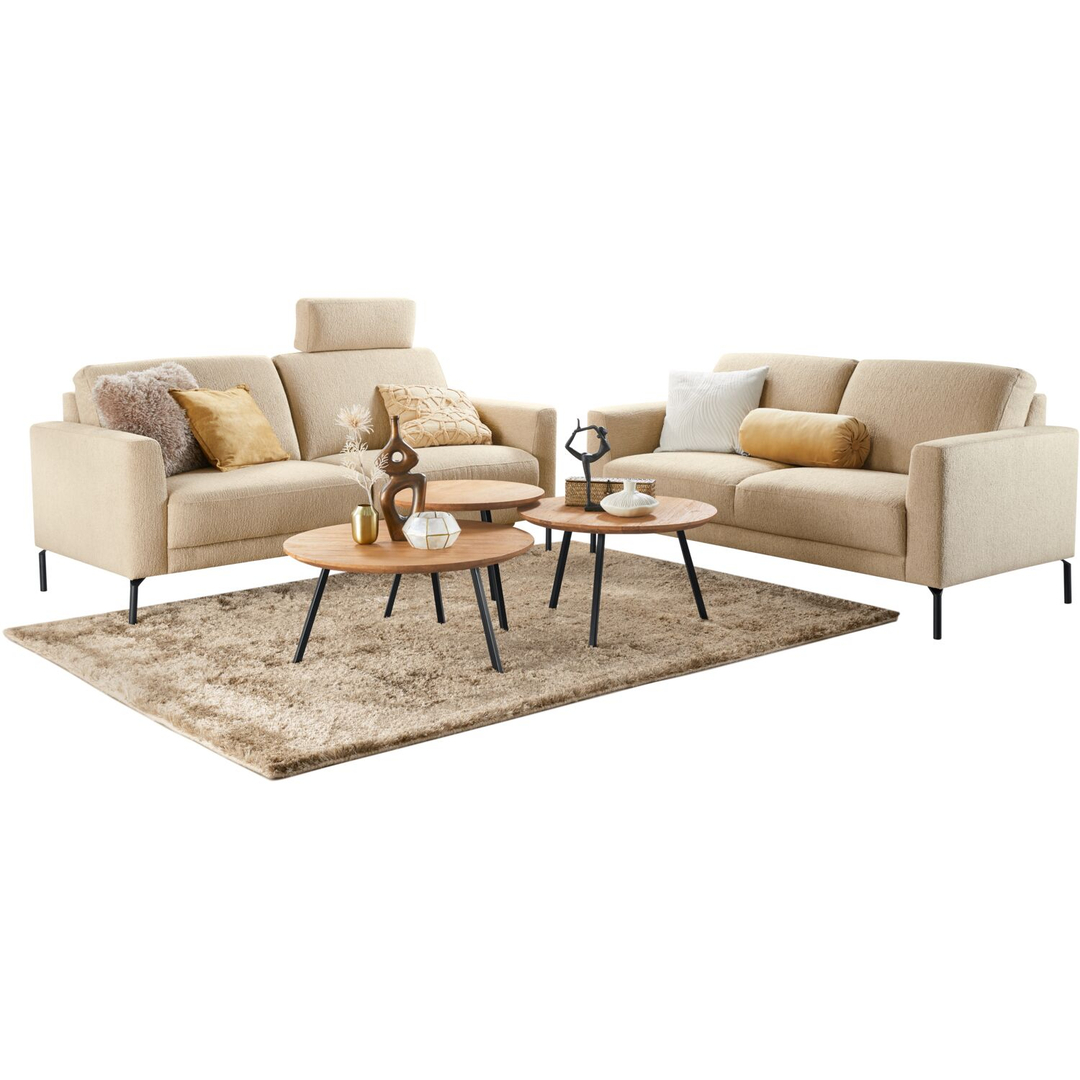 Salontafel Aska teakhout 75 cm rond naturel brushed
