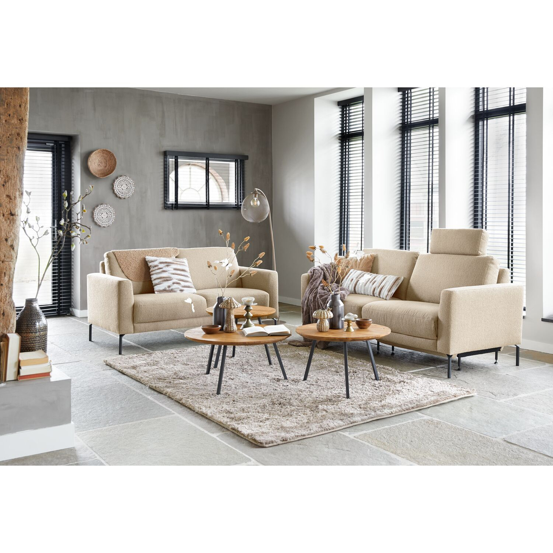 Salontafel Aska teakhout 75 cm rond naturel brushed