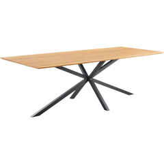 Eettafel Aska teak 200x95 cm rechthoekig naturel brushed