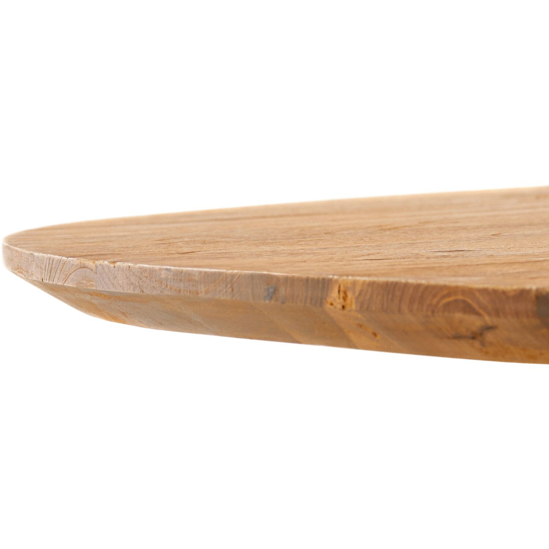 Eettafel Aska teak 200x100 cm ovaal naturel brushed