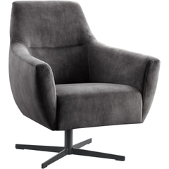Draaifauteuil Gudo velvet antraciet