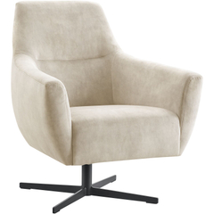 Draaifauteuil Gudo velvet lichtgrijs