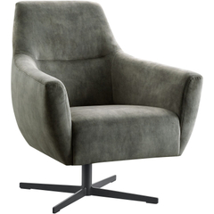 Draaifauteuil Gudo velvet donkergroen