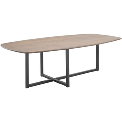 Salontafel Tavolo eikenhout 70x140 cm Deens ovaal grijs