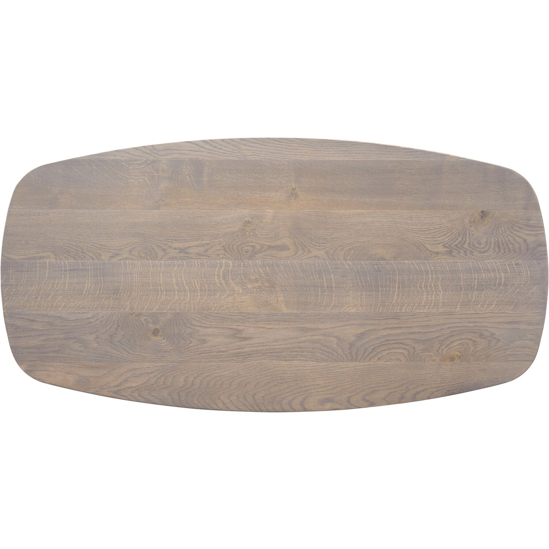 Salontafel Tavolo eikenhout 70x140 cm Deens ovaal grijs